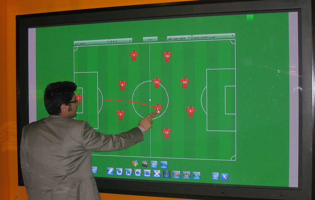 103inch IR Touch Screen in Football Bartar TV Studio 1