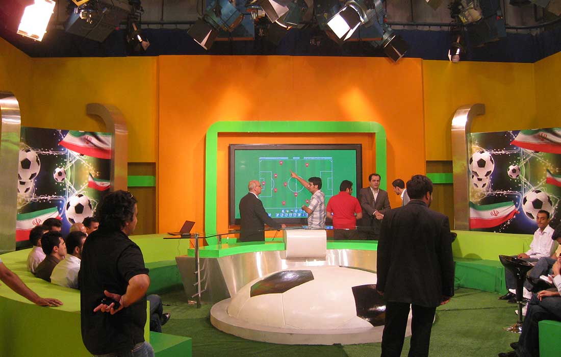 103inch IR Touch Screen in Football Bartar TV Studio 2