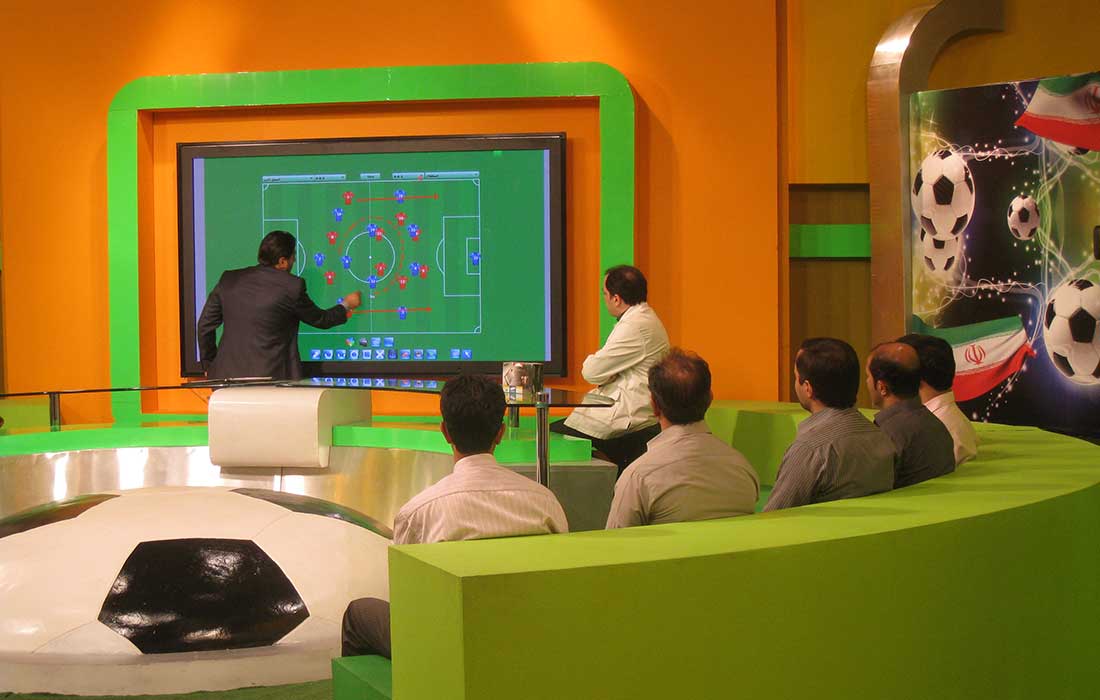 103inch IR Touch Screen in Football Bartar TV Studio 3