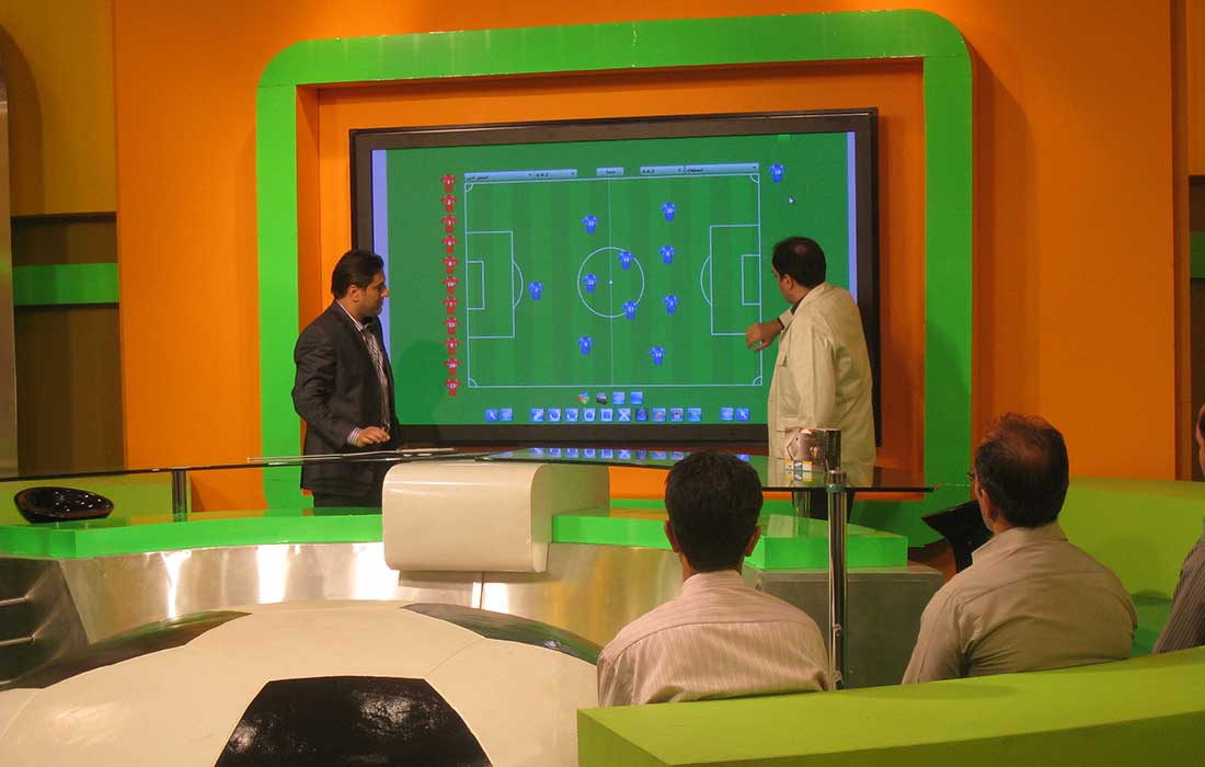 103inch IR Touch Screen in Football Bartar TV Studio 4