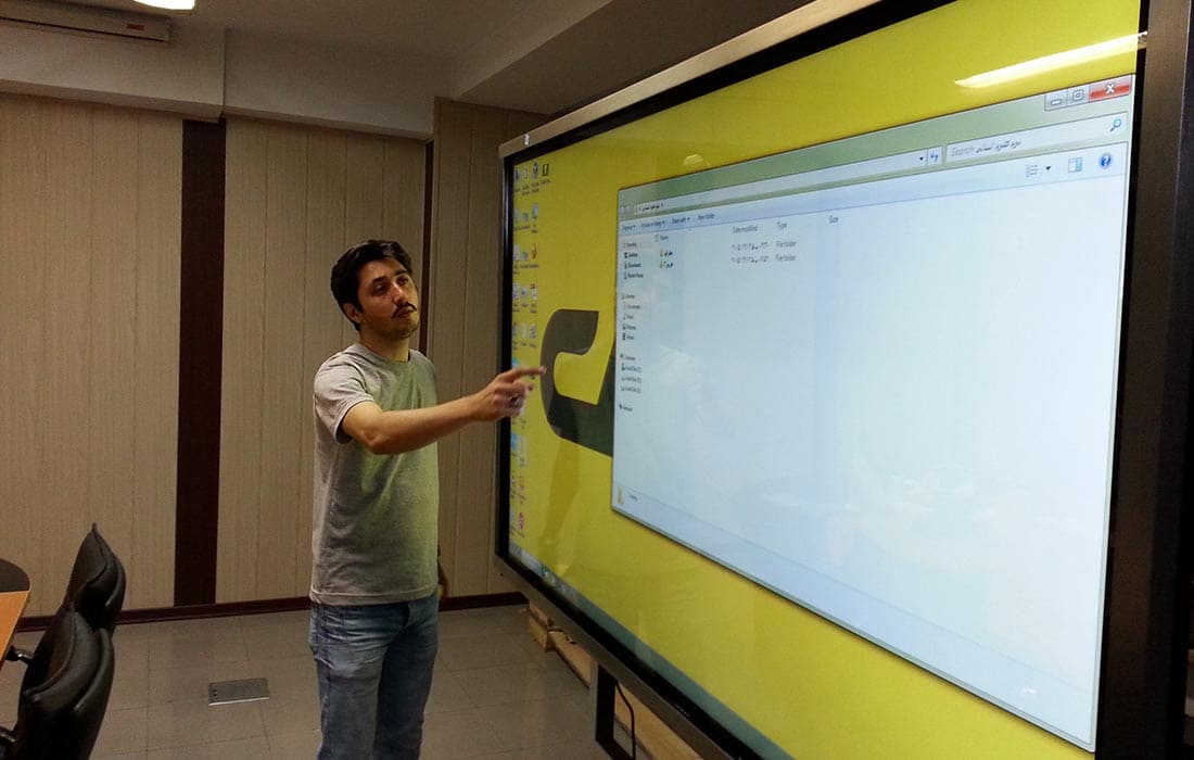 Cavac 86 inch touch screen in Confrence room 3